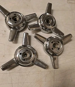 Chevy Chevrolet Tri Wheel Spinners Vintage Set Of 4 - Picture 1 of 3