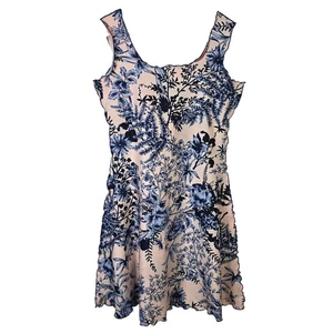 HAYSTCKS Reversible Floral Sleeveless Mini Dress Women's Medium Made in USA - Bild 1 von 4