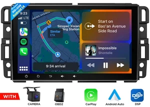 8"Android 14 Car Radio GPS Stereo CarPlay DSP for Chevy Silverado 1500 2007-2013 - Picture 1 of 23