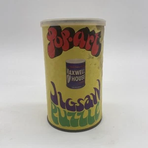 Vintage 1968 Pop Art Maxwell House Coffee Logo Jigsaw Puzzle Complete - Picture 1 of 4