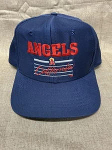 Vintage California Angels Hat Cap Blue SnapBack Baseball MLB Anaheim - Picture 1 of 7