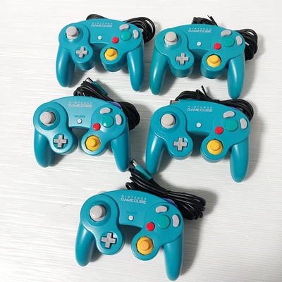 Lot of 5 Nintendo GameCube Emerald Controller DOL-003 Tested Import Japan - Image 1 of 4