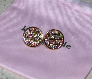 Kate Spade NY Little Ladybug Caining Swarovski Crystal disc earrings lattice stu - Picture 1 of 4