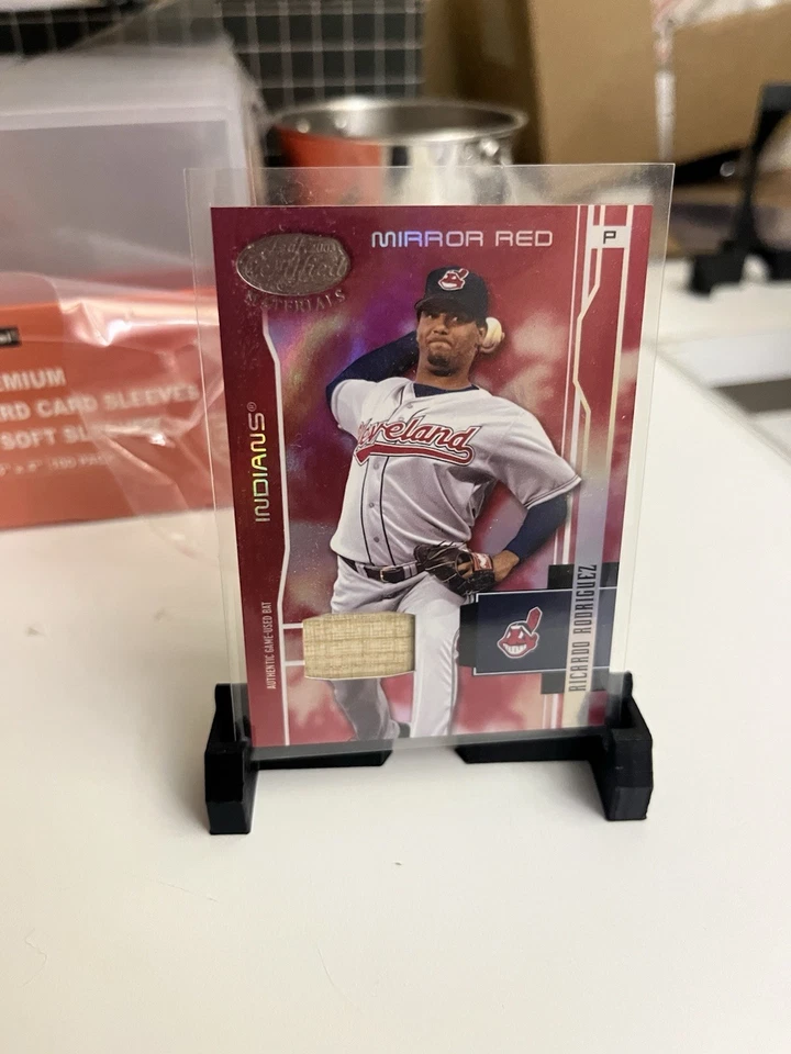 2003 Donruss Ricardo Rodriguez Mirror Red Game Used Bat /250 - Image 1 of 2