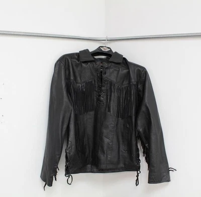 Interstate Leather Classic Original Tassel Fringe Pull Over Jacket - Women Small - Image 1 of 4
