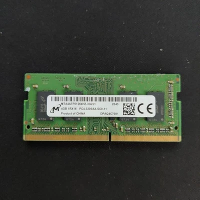 4GB RAM SO-DIMM Micron ordinateur portable 4GB 1RX16 PC4-3200AA-SC0-11 - Immagine 1 di 2