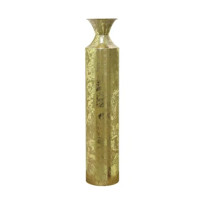 Decorative Gold Metal Tall Floor Vase. Ideal Gift for Floral Arrangements Wed... - Image 1 of 4