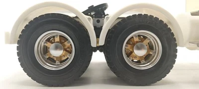 CNC Machined Metal Spoke Rear Wheel Rim for 1/14 TAMIYA Tractor 56379 FH16 56362 - Image 1 of 3