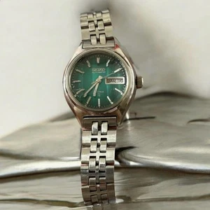 Seiko Automatic Watch Hand Winding Used Authentic Vintage Deluxe - Picture 1 of 12