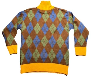 Maglione pullover vintage Gigle Argyle colore autunno ragazza dolce XL girocollo vintage - Foto 1 di 6