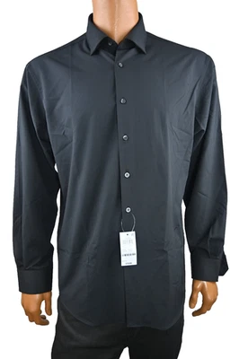 Alfani Mens Shirt New L 16-16.5 34/35 Deep Black Button Up Long Sleeves - Image 1 of 4