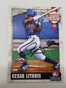 Cesar Izturis Toronto Blue Jays 2000 Squadra Miglior Certificato Autografo Rookie Card - Foto 1 di 2