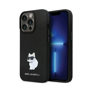 Karl Lagerfeld Hülle KLHCP14XSMHCNPK Silikon Metallstift Schwarz – iPhone 14 Pro - Bild 1 von 3