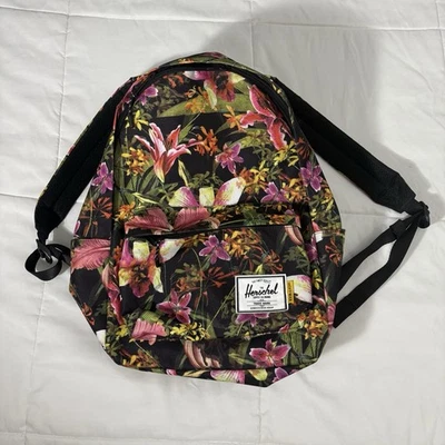Herschel Supply Co Jungle Hoffman Dark Tropical Backpack Floral Design - Image 1 of 4