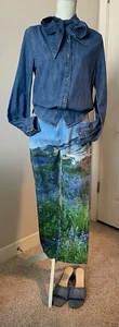 Neu mit Etikett Hudson mehrfarbige Jeans mit Denim Shirt Größe XS/S - Bild 1 von 13