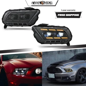 Full LED Headlights For Ford Mustang 2013 2014 Sequential Front Lamps Assembly - Picture 1 of 24