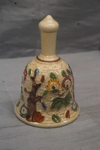 Keramikglocke Unikat Volkskunst handbemalt Design Keramikglocke Made in England - Bild 1 von 4