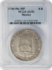 1740-Mo MF Mexico 8 Reales AU53 PCGS 949572-6 - Picture 1 of 4