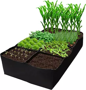 Fabric Raised Garden Bed 6X3X1Ft for Growing Herbs, Flowers, Vegetables, 128 Gal - Picture 1 of 12
