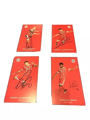 FC Bayern Autogramme 2017 2018 Lewandowski Robben Thiago uvm - Bild 1 von 4