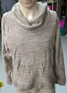 Sonoma Women's Large Beige Cowl Neck Long Sleeve Sweater  - Picture 1 of 4