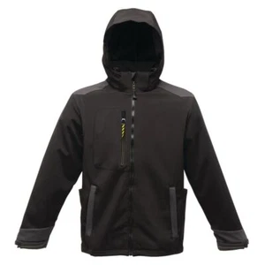 Mens Regatta Enforcer Windproof / Water Resistant Softshell Jacket Black - Picture 1 of 1