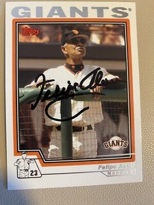 FELIPE ALOU signed baseball card SAN FRANCISCO GIANTS autograph