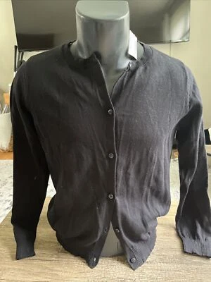 Cárdigan negro con botones para niños talla XL 14 NUEVO CON ETIQUETAS Foto 1 de 4