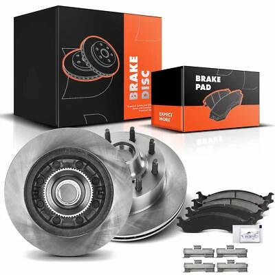 Rotor de freno de disco delantero y pastilla de freno de cerámica para Ford E-350 Econoline Club Wagon Foto 1 de 4