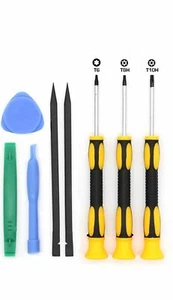 Security Bits T6 TR8 T10H Torx Screwdriver Open Pry Repair Tool Kit For PS4 Sony - Picture 1 of 11
