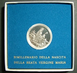 500 Lire JP II 1984 Vatican Bimillennial Of The Birth Of The Virgin - Picture 1 of 3