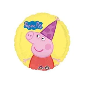 Peppa Pig & Hat Foil Shape Balloon Happy Birthday Decoration 17in 43cm - Picture 1 of 2
