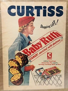 Baby Ruth Candy Bar Curtiss Vintage 1953 Magazine Print Ad - Picture 1 of 6