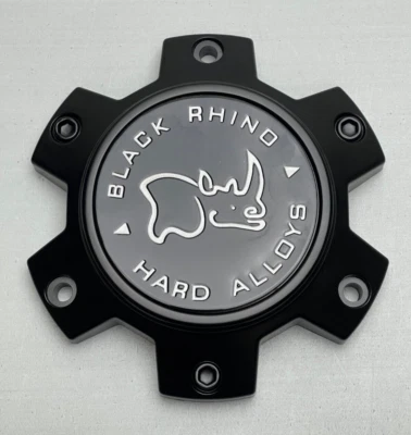 *USED Black Rhino Matte Black Wheel Center Cap SCREW NOT INCLUDED CAP M-873 - Image 1 of 2