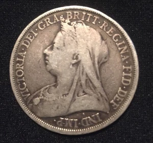 1893 LVI British silver Crown ~ Queen Victoria ~ "Widow Head" - Picture 1 of 2
