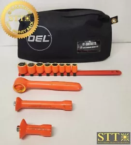 IT-SOCKET3 OEL ISOLIERT 3/8" ANTRIEB UND STANDARD STECKSCHLÜSSELSATZ MIT VERLÄNGERUNGEN NEU - Bild 1 von 6
