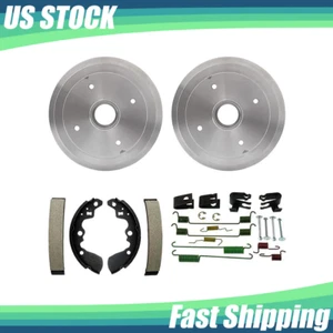Fits 1990 1991 1992 1993 1994 Geo Metro Rear Brake Drums & Shoes Spring Kit - Picture 1 of 7