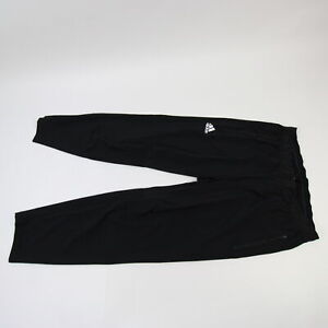 adidas Athletic Pants Men's L Large Black White Ankle Zip Sport New with Tags