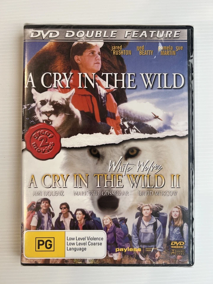 a Cry in The Wild 1 and 2 DVD 1990 / 1993 White Wolves 2 Jared Rushton