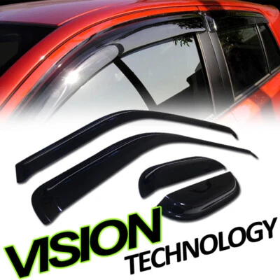 Protector de lluvia/viento visera de ventana para 99-16 F250 Superduty extendida/súper cabina Foto 1 de 2