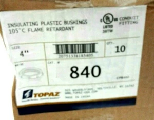 TOPAS ISOLIERENDE KUNSTSTOFFBUCHSEN 105 GRAD C SCHWER ENTFLAMMBAR 4 ZOLL 840 10ER-BOX - Bild 1 von 3