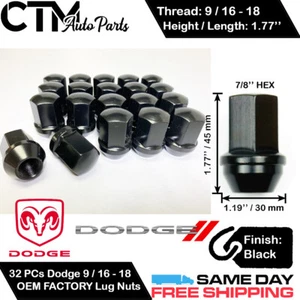 32 DODGE/RAM OEM FACTORY 9/16-18 WHEEL LUG NUT CONICAL SEAT FIT DODGE/RAM - Picture 1 of 2