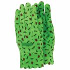Town & Country Kids Light Duty Outdoor Cotton Gloves, Knitted Wrist - Bug Design