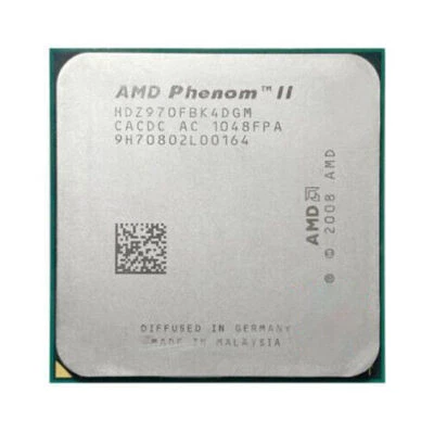 AMD Phenom II X4 970 AM3 CPU 3.5 GHz Socket AM3 HDZ970FBK4DGM Black 125W - Photo 1/4