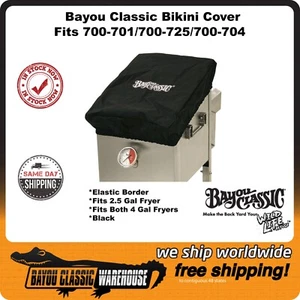 Bayou Classic Black Bikini Cover for 2.5 and 4 Gallon Fryers Elastic Borders - Picture 1 of 1
