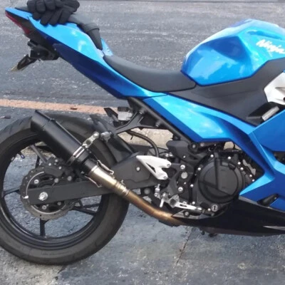 For Suzuki GSXS750 GSXS750Z Slip on Muffler Exhaust Pipe Black Tips System 51mm - Image 1 of 4