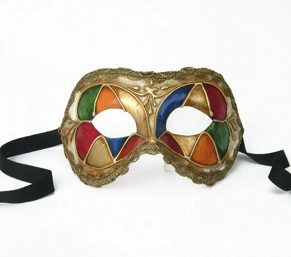 Harlequin Colors Ballroom Party Eye Mask for Venetian Masquerade Mardi Gras - Image 1 of 1