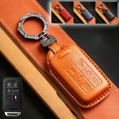 Funda de cuero genuino para llave de coche para Volvo S80L XC60 S60 V60 V40 Cross Country Foto 1 de 4