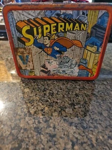 RARE Vintage 1967 Superman Collectible Metal Lunchbox No Thermos - Picture 1 of 13