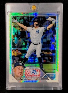 GIANCARLO STANTON RARE SILVER HYPER REFRACTOR Topps Chrome Holo - YANKEES - Picture 1 of 5